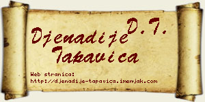Đenadije Tapavica vizit kartica